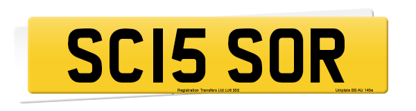 Registration number SC15 SOR